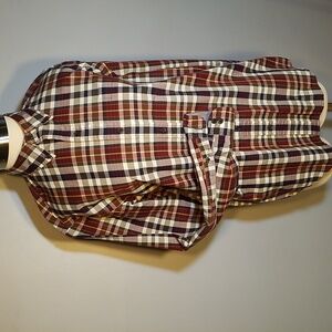 ARROW SHIRT Long Sleeve M Button Collar Plaid
